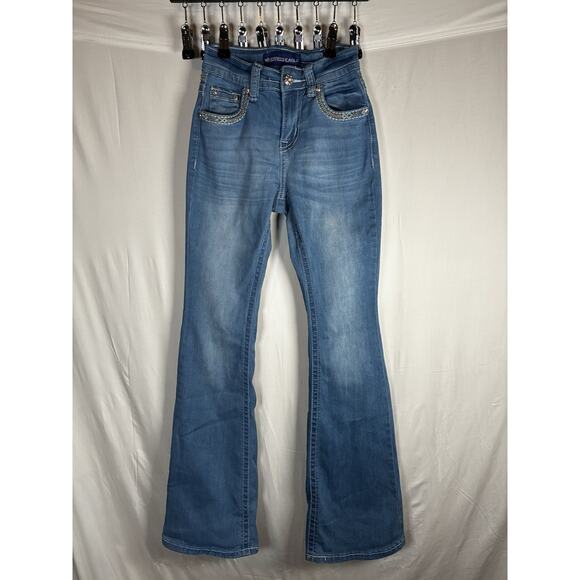Westfield Eagle Women's Jeans Bootcut Western Bling Rodeo Embellished Size 1 - Picture 2 of 7